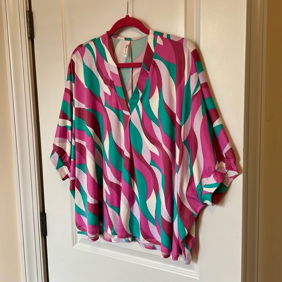 NWOT Oversized Vibrant Multicolor Top by Mittoshop - Picture 2 of 7